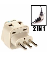NEW! OREI Universal 2 in 1 Plug Adapter Type N for Brazil, High Quality, CE - £6.30 GBP