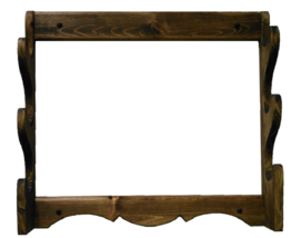 Rustic Wooden 3 Place Gun Rack Rifle Shotgun Wall Mount Display - $37.99