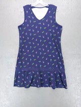 Lillie Green Golf Print Athletic Dress Size L Sleeveless Stretch Knit - £16.38 GBP