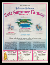 1984 Johnson &amp; Johnson Summer Fantasy Sweepstakes Circular Coupon Advert... - £14.80 GBP