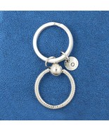 925 Sterling Silver Moments Charm Key Ring Charm Carrier Holder  - $26.50