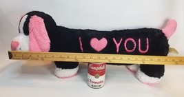 Dan Dee Dog Plush 24&quot; I Love You This Much Puppy Pink Ears Extra Long Valentine - £14.20 GBP