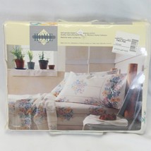 J C Penney Home Carousel Twin Flat Sheet No Iron Percale 180 Threads NEW - £9.36 GBP