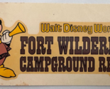 Vintage Walt Disney World Fort Wilderness Campground Resort Sticker Decal - $15.83