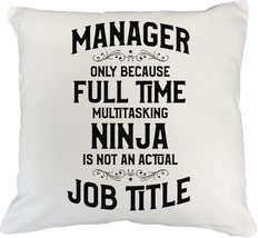 Make Your Mark Design Manager Profession White Pillow Cover for Supervisor and H - £19.37 GBP+