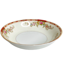 Royal Chester Ogden BERRY Bowl 5”x1” Red Pink Green Floral Gold 1940s Japan - £6.14 GBP
