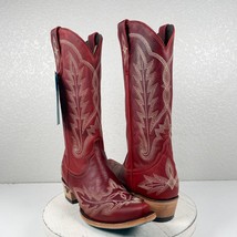 NEW Lane LEXINGTON Red Cowboy Boots Ladies 9 Western Wear Leather Tall Snip Toe - £185.54 GBP