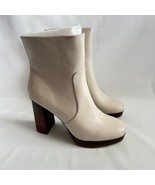 DV By Dolce Vita Womens Ivory Marigold Side Zip Heeled Boots Sz 9.5 - $28.00