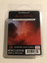 SCENTSATIONALS ALLURING 2.5 OZ WAX MELTS Scented Mahogany Bergamot &amp; Amber - £3.97 GBP