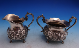 Rose by Stieff Sterling Silver Sugar and Creamer Set 2pc Hand Chased (#8... - €584,59 EUR