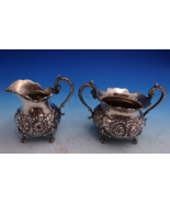 Rose by Stieff Sterling Silver Sugar and Creamer Set 2pc Hand Chased (#8... - €585,75 EUR
