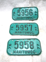 Vintage Collectible Uncirculated MANITOWOC &#39;76/&#39;77 Bicycle License Plate... - £18.27 GBP