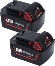 2 Packs 5.0Ah M18 Battery Replacement For Milwaukee 18V Battery, Compatible With - £53.76 GBP