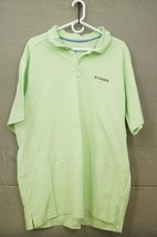 COLUMBIA Sportswear Mens XL Mint Green Omni Wick Short Sleeve Polo Shirt - £19.45 GBP