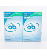 OB Non Applicator Tampon Value Pack Super Absorbency 40 Count Each Lot of 2 - £21.91 GBP
