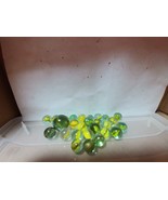 Glass Cat&#39;s Eye Marbles Yellow(1 Shooter &amp; 26 Marbles) - €21,26 EUR