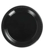 Chinet 81410 10.25&quot; Heavyweight Plastic Plates - BLK (4 Packs/Carton) New - £166.82 GBP