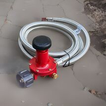6FT 30PSI Adjustable High Pressure Propane LP Regulator Stainless Braide... - $29.69