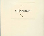 The Restaurant at Domaine Chandon Menu Yountville California Signed  - £37.42 GBP