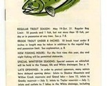 1956 Colorado Fishing Seasons and Regulations Booklet Department Fish an... - $31.64