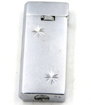 Vintage Scripto Butane Lighter Chrome Sunburst Flip-top - $12.82