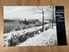Vintage RPPC Postcard, Christmas and New Years Card, Mohnesee, Germany - £3.72 GBP