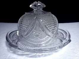 EAPG Covered Butter Cheese Dish U S Glass Company No 15054, Massachusetts (OMN) - £25.23 GBP