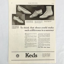 Vintage 1921 Keds Childrens Shoes Print Ad United States Rubber Co 13&quot; x 9 3/4&quot; - £5.29 GBP