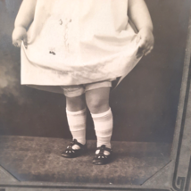 Antique Photo Little Girl doing Curtsy Early 20th Century 4x6 in original Mat - £18.26 GBP