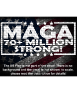 MAGA 70+ Million Strong Car Van Truck Vinyl Decal US Seller Donald J Trump - $6.72+