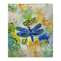 Betsy Drake Dragonfly&#39;s Garden Fleece Blanket - £51.43 GBP