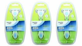 3Pk beauty360 Women&#39;s 5-Blade Razor Handle &amp; 2 Cartridges Moisture Halo Freshpak - £17.16 GBP