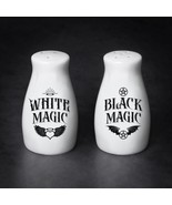 Alchemy Gothic MRSP4 - White Magic / Black Magic Salt &amp; Pepper Set Shaker - £13.42 GBP