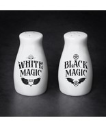 Alchemy Gothic MRSP4 - White Magic / Black Magic Salt &amp; Pepper Set Shaker - $23.28 CAD