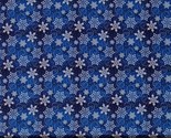 Cotton Christmas Snowflakes Snow Winter Green Fabric Print by Yard D406.58 - $12.95