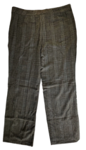 PREMISE Women&#39;s Plaid Wowen Pants w/ Pockets Lined - Size 14 Gray Plaid - £19.77 GBP