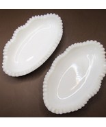 Milk White Glass Candy / Condiment Dish with Sawtooth Edge - $14.85