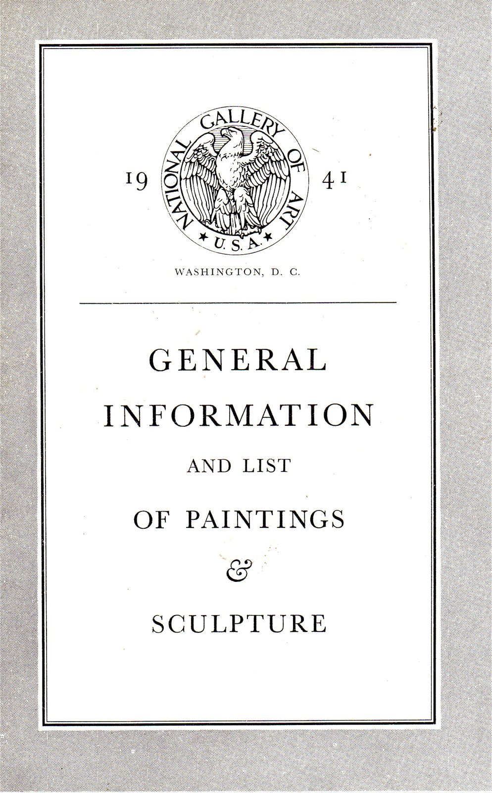 General Information &amp; List Of Paintings &amp; Sculpture National Gallery of ... - $2.20