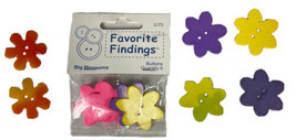 Blumenthal Lansing Favorite Findings Buttons - QTY 11 Big Blossoms  # 1175 - £11.59 GBP
