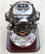  Nauticalmart 18&quot; Full Copper &amp; Brass US Navy Mark V Diving Divers Helmet - £274.64 GBP