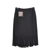 NWT J.B.S. Ltd Women&#39;s Plus Sz 0X Black Sheer Skirt w/ Rhinestones Edged... - €28,54 EUR