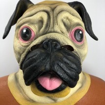 Pug Dog Full Latex Mask Accoutrements Halloween Cosplay Doggie Animal Creepy - £23.97 GBP