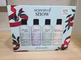 Philosophy Season of Snow Box of 4 Shampoo Shower Gel Gift Set 3 oz Bottles New - £14.03 GBP