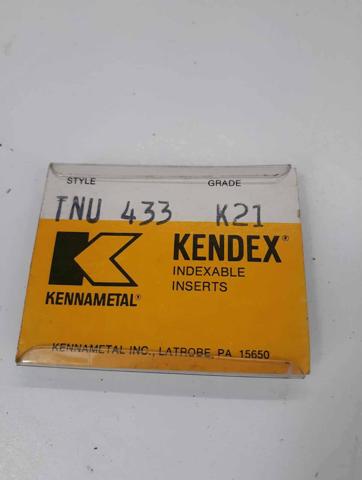 Kennametal TNU 433 K21 Carbide Inserts 5pcs  - $32.00