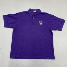 Vintage LSU Tigers Men&#39;s Short Sleeve Polo Shirt Sz XL Red Oak Embroidered - £15.81 GBP