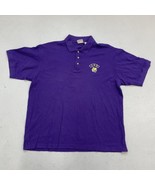 Vintage LSU Tigers Men&#39;s Short Sleeve Polo Shirt Sz XL Red Oak Embroidered - $26.97 CAD