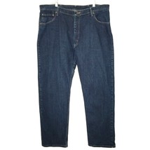 Wrangler Mens 40 x 30 Regular Fit Straight Leg Blue Denim Jeans  - $22.49