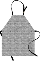 Leopard Print Apron, Black and White Graphic Style Wild Jungle Animal Abstract S - £26.31 GBP