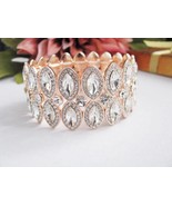 Wedding Bracelet, Rose Gold, Rhinestone Bracelet, Bridal Bracelet, Brace... - $492.14 MXN