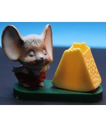 Kitschy Plastic Little Mouse Sniffing Cheese Toothpick Holder - $17.82 CAD